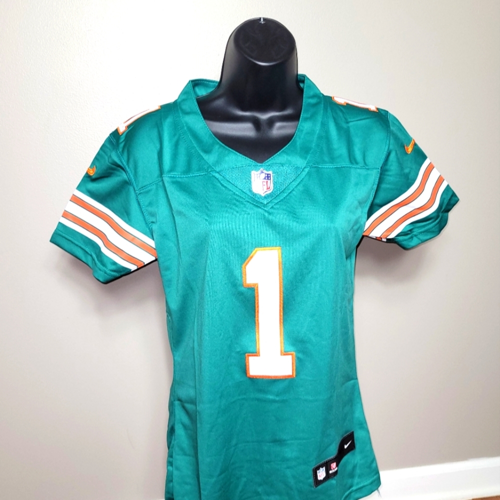 Nike Women's Teal and Orange Jersey